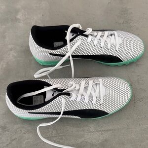 Puma Spirit White/Black/Green Spirit TT Cleats - Size 7 men/8 women